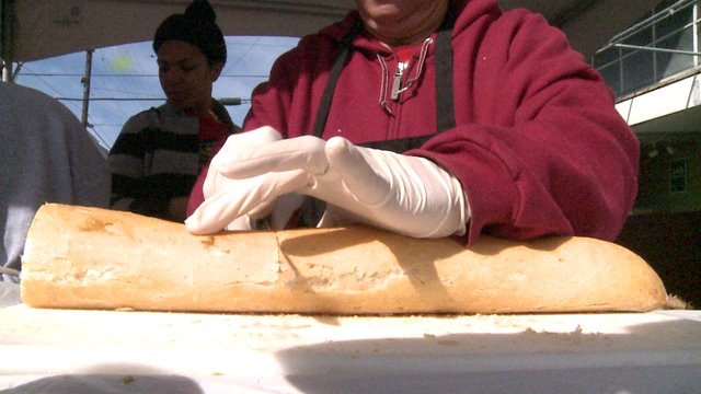 Cold weather didnt prevent these people from Poboy Fest
