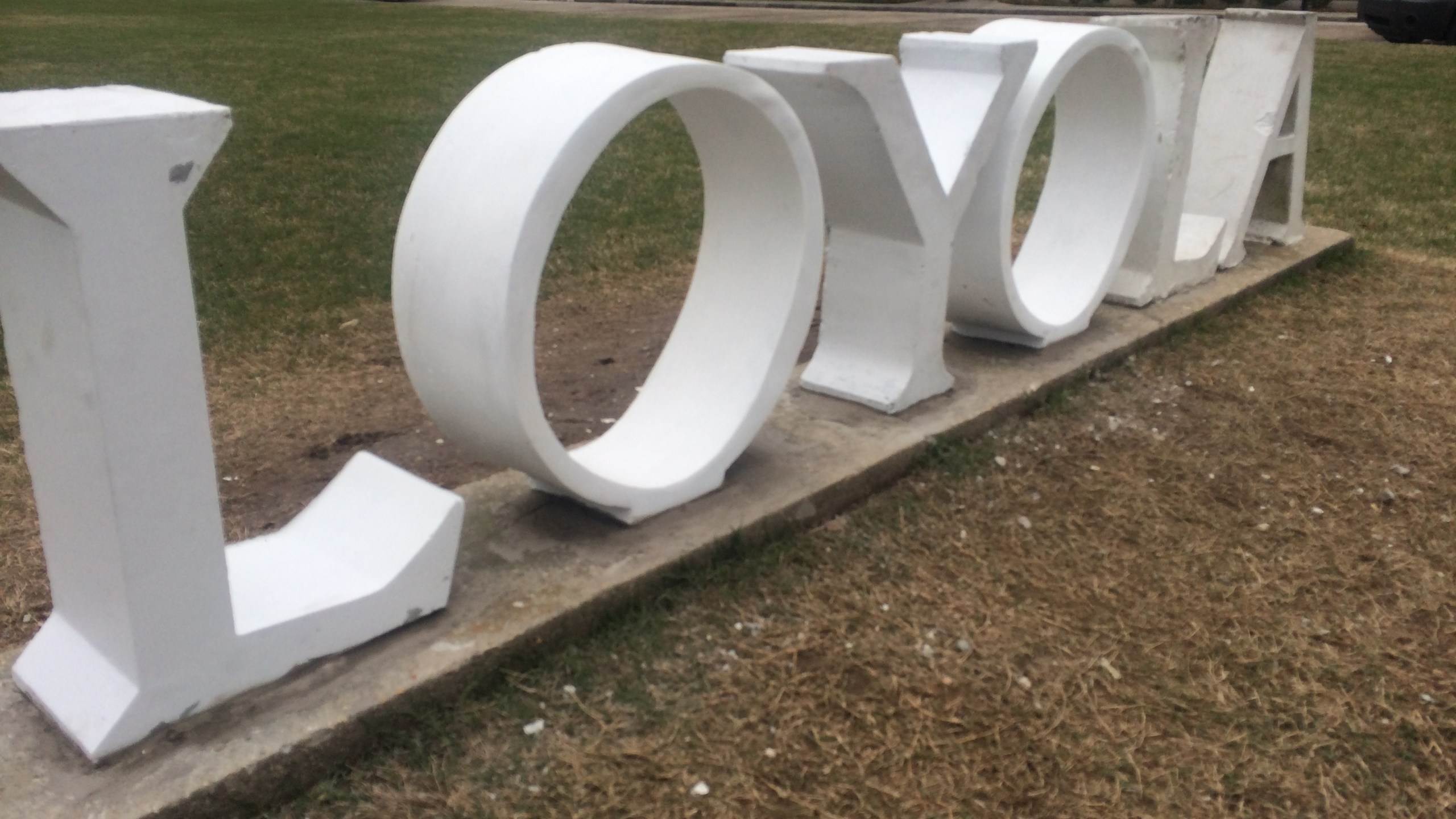 Loyola sign fixed