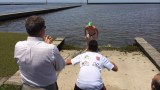 Swimmer arrives 2